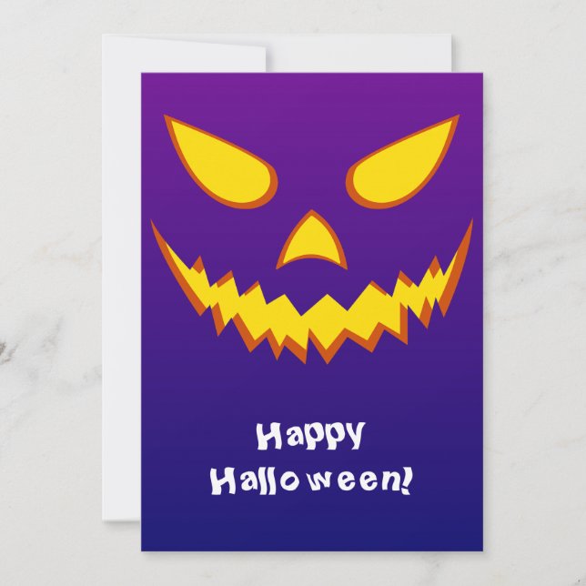 Halloween Grinning Face Jack o Lanterna Pumpkin (Frente)