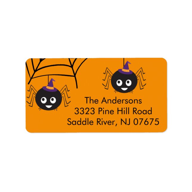 Halloween Hang com a etiqueta de endereço de devol (Frente)