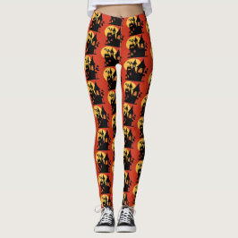 Halloween Haunted House Leggings Spooky Party Vest