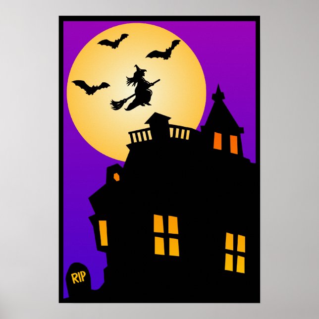 Halloween Haunted House Poster (Frente)