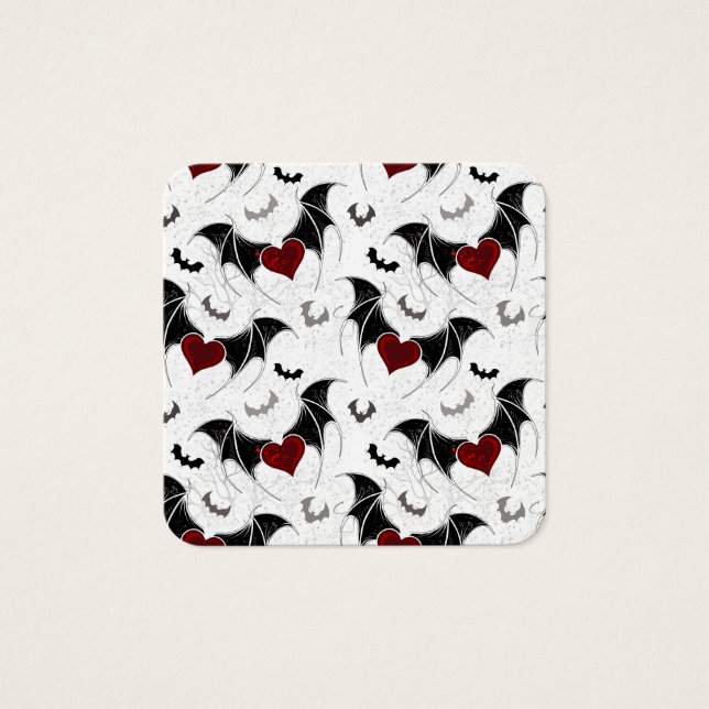 Halloween heart with black bat wings (Frente)