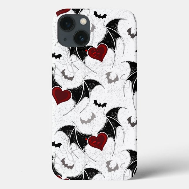 Halloween heart with black bat wings (Verso)