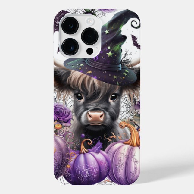 Halloween Highland Cow Witple Pumpkins (Verso)