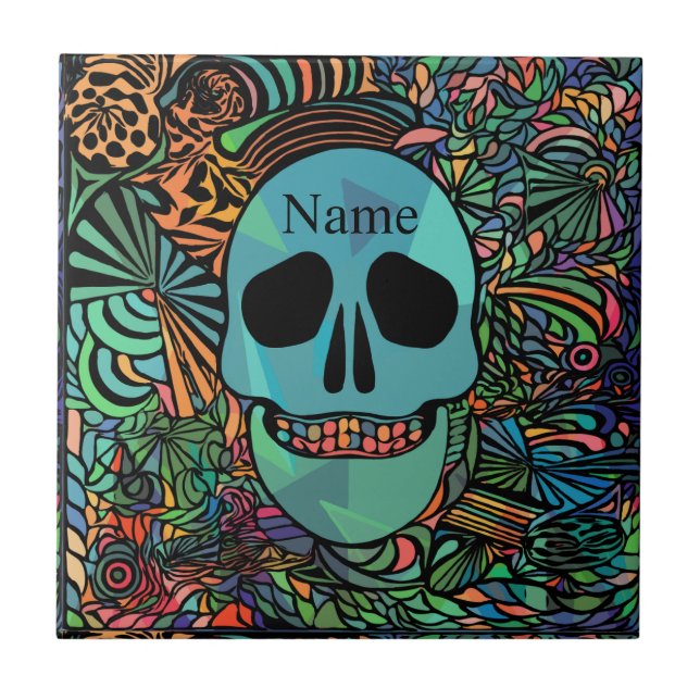 Halloween Hippie Skull Thunder_Cove (Frente)