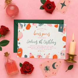 Halloween Hocus Pocus Witthday Convite