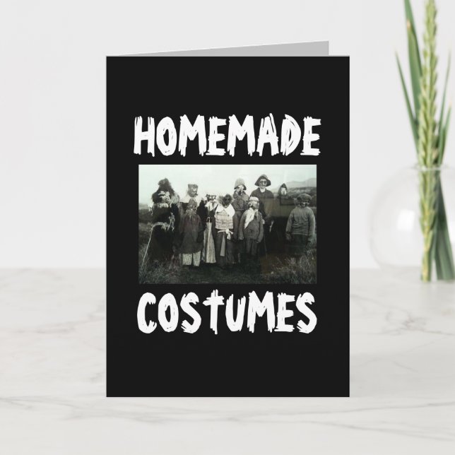 HALLOWEEN HOMEMADE COSTUMES ENGRAÇADO CARTÃO GREET (Frente)
