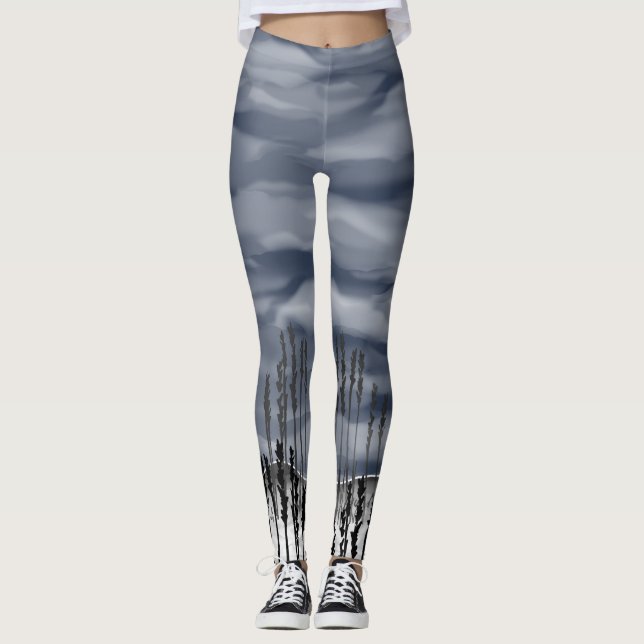 Halloween Horror Creepy Cornfield Leggings (Frente)