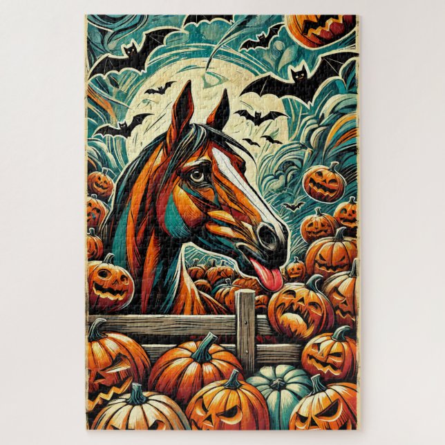 Halloween Horse 1000 Piece Quebra-cabeça (Vertical)