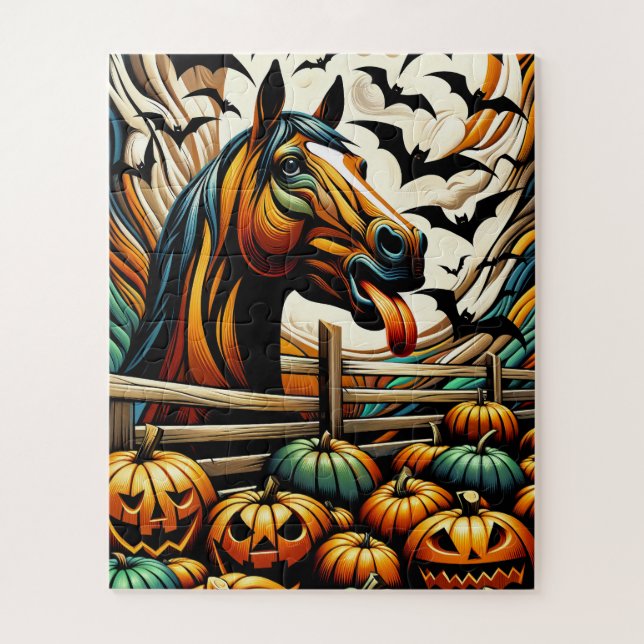 Halloween Horse 50 Kids Quebra-cabeça (Vertical)