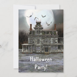 Halloween House 5 x 7 Convite
