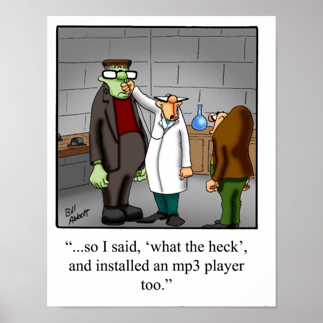 Halloween Humor Frankenstein Poster (Frente)