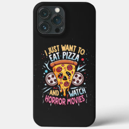 Halloween Humoroso dizendo pizza e filmes de terro