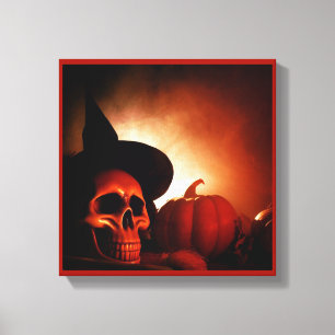 Halloween - Jack-O-Lanterns Impressão em Tela Esti