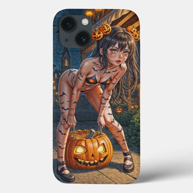 Halloween Monster Jack-o-Lanterna e Bat Vixen Girl (Verso)