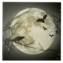 Halloween Moon Spooky Crows
