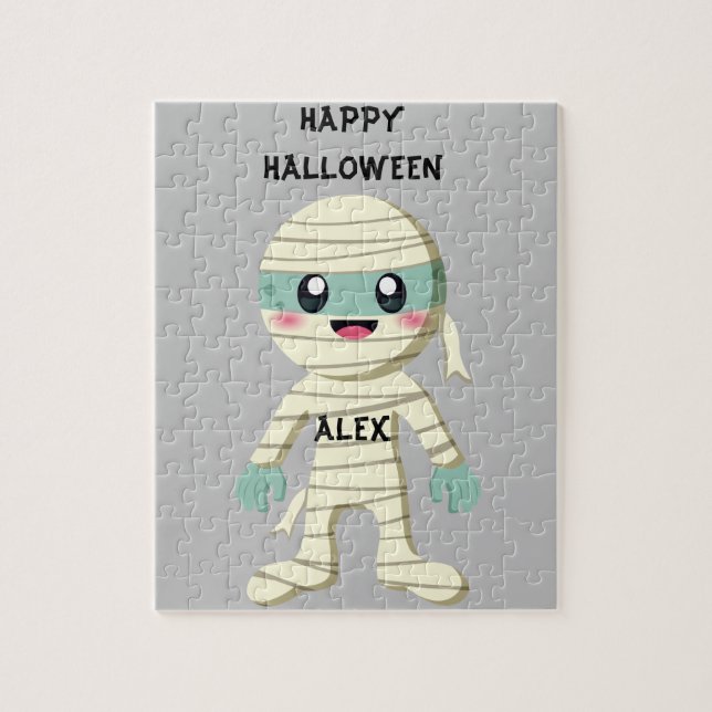 HALLOWEEN "MUMY" KIDS QUEBRA-CABEÇA PERSONALIZADO. (Vertical)
