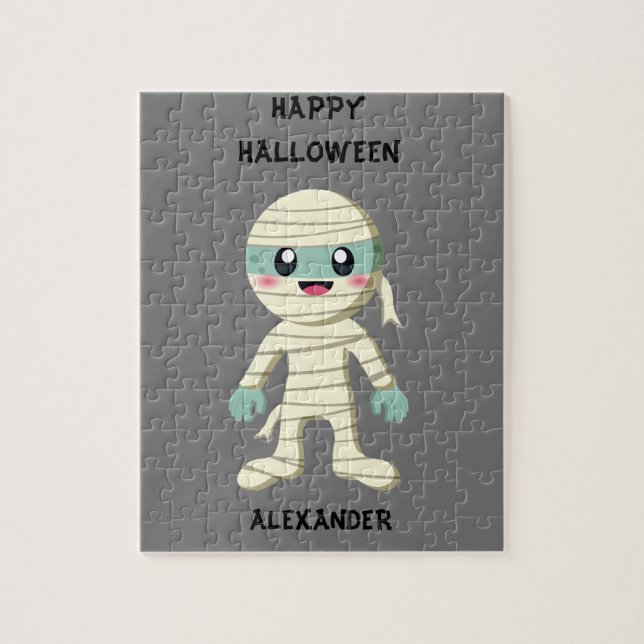 HALLOWEEN "MUMY" KIDS QUEBRA-CABEÇA PERSONALIZADO. (Vertical)