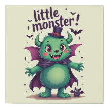 Halloween Nursery Set: Lil'Monster Wall Art