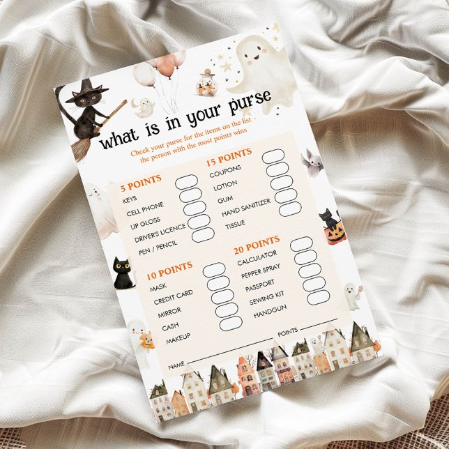 Halloween O Que Está No Seu Jogo De Chá de fraldas (Criador carregado)