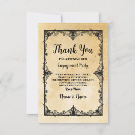 Halloween Obrigado pelo Cartão de Quadro Gótico de