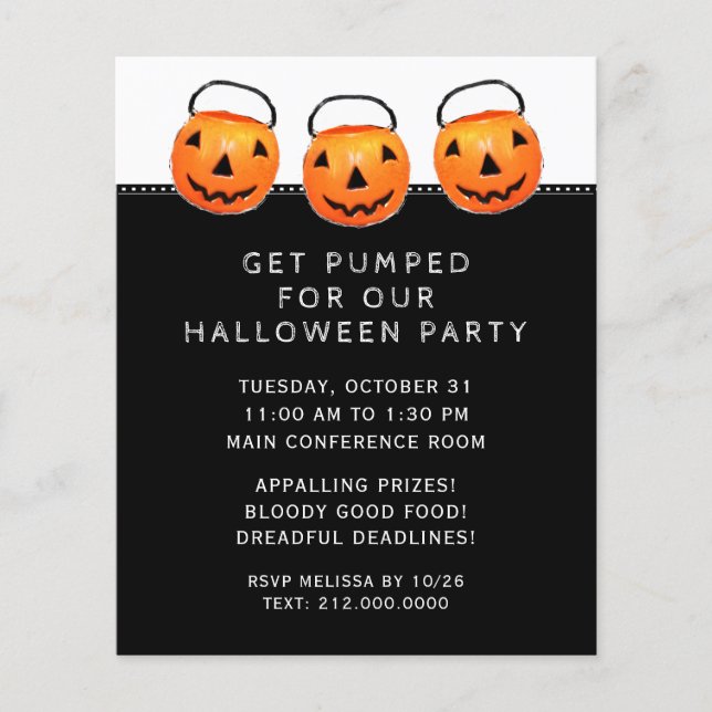 Halloween Office Party Flyer (Frente)