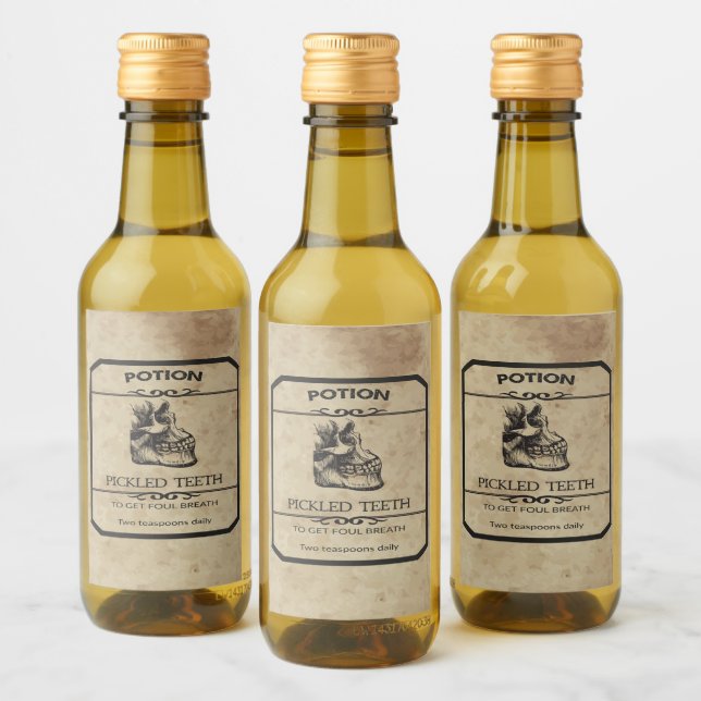 Halloween Pickled Teeth Apothecary (Garrafas)