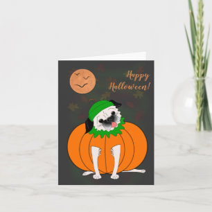 Halloween Pug: Cartão de Saudação Spooky