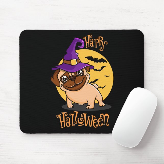 Halloween Puggy Mousepad (Com mouse)