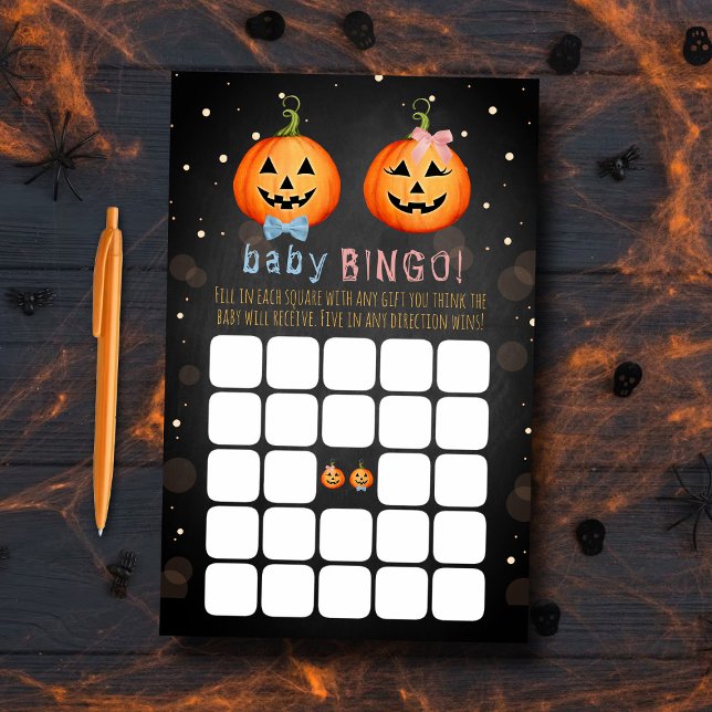 Halloween Pumpkin Gender Revement Party Bingo (Criador carregado)
