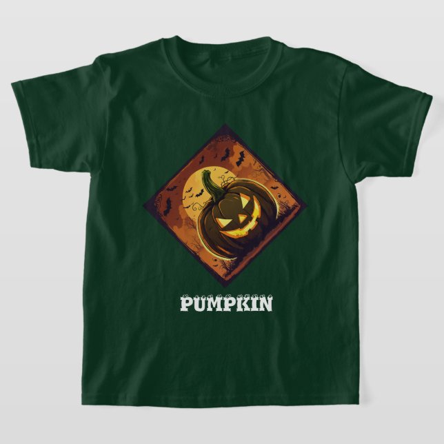 Halloween Pumpkin ilustra a camisa do desenhador T (Postura )