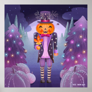 Halloween Pumpkin Nutcracker Art Impressão