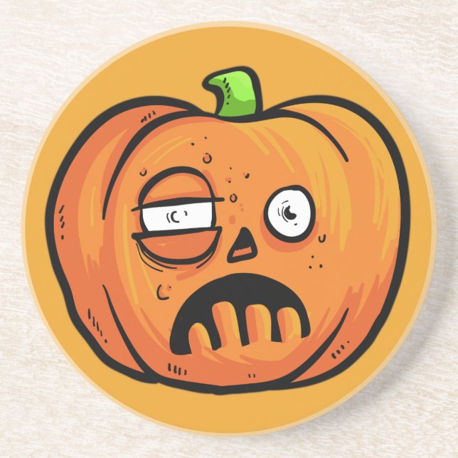 Halloween Pumpkins arenito porta copos 3 a (Frente)