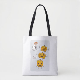 Halloween Pumpkins e Ghosts Tote Bag