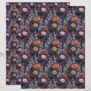 Halloween Pumpkins e Tombstones Scrapbook Paper