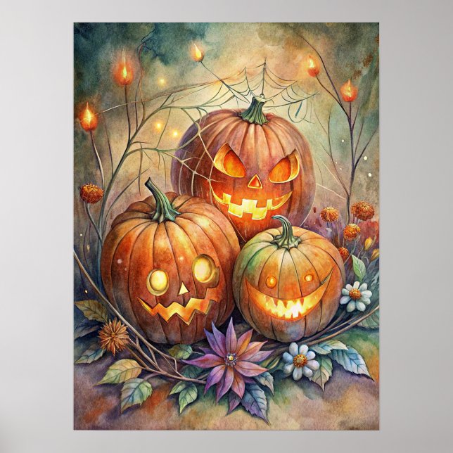 Halloween Pumpkins Poster (Frente)