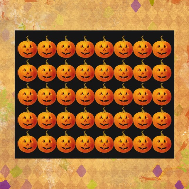 Halloween Pumpkins Scrapbook Paper (Criador carregado)