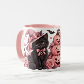 halloween rosa, caneca de fantasma fofa, halloween