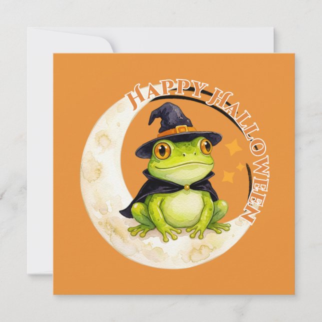 Halloween Sapo Bonito Sapo Bruxa Verde (Frente)