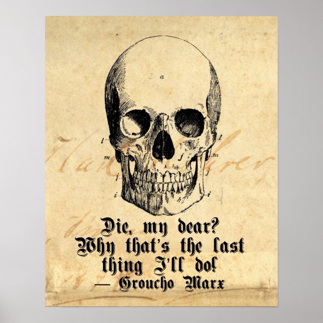 Halloween Skeleton Humor Poster (Frente)