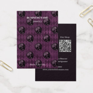 Halloween Skulls QR Code Jewelry Business Neclace