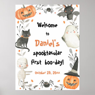 Halloween Spooktacular Birthday Poster de Boas-vin