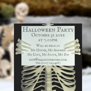 Halloween Spooky Skeleton Convite de festas