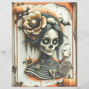 Halloween Spooky Vintage Scrapbook Paper