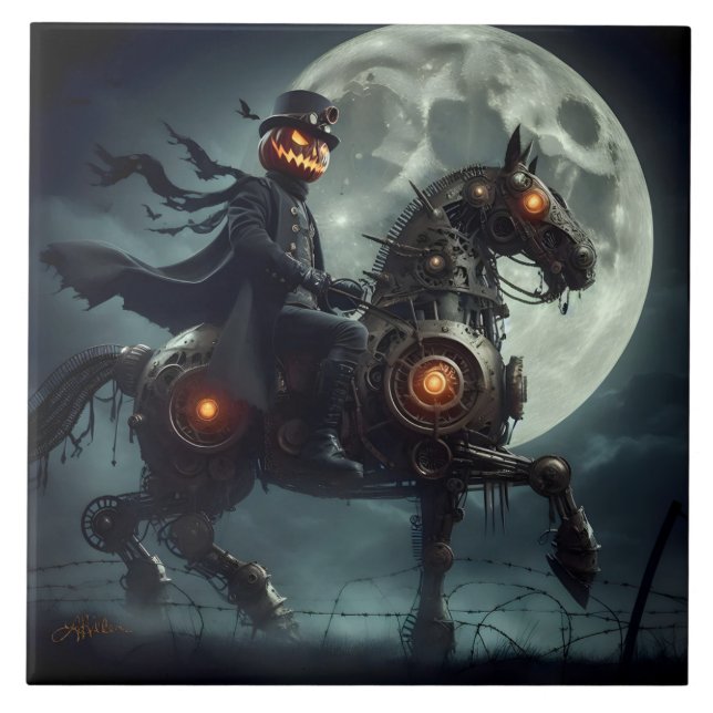 Halloween Steampunk Cavaleiro Sem Cabeça (Frente)