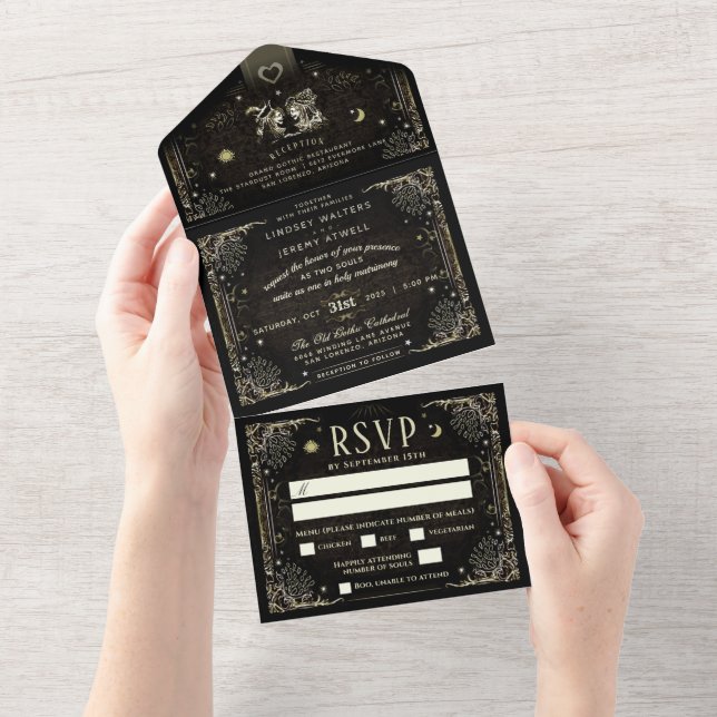 Halloween Tarot "Juntamente com" MENU Casamento (Tearaway)