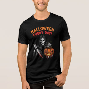 Halloween Todos Os Dias Horror Pumpkin Mask T-Shir