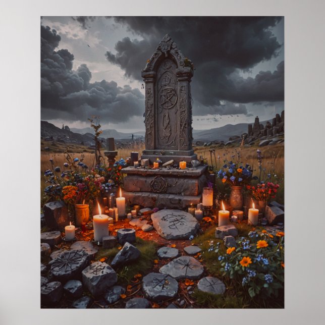 Halloween Tombstone Poster (Frente)