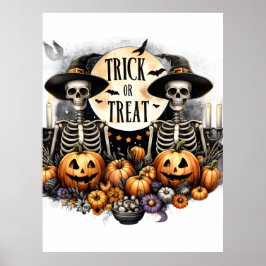 Halloween Trick or Treat Wall Poster 
