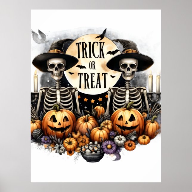 Halloween Trick or Treat Wall Poster  (Frente)
