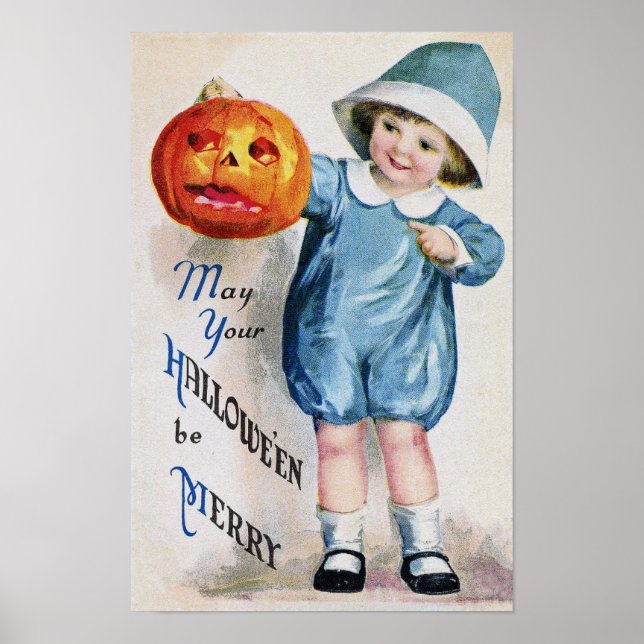 Halloween Vintage Art Poster (Frente)